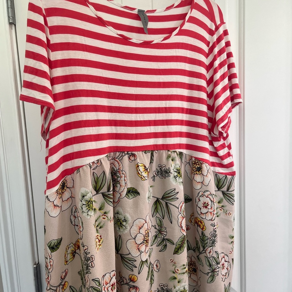 Striped and Floral boutique top